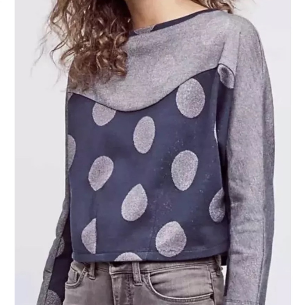 Anthropologie Postmark crop sweatshirt size M